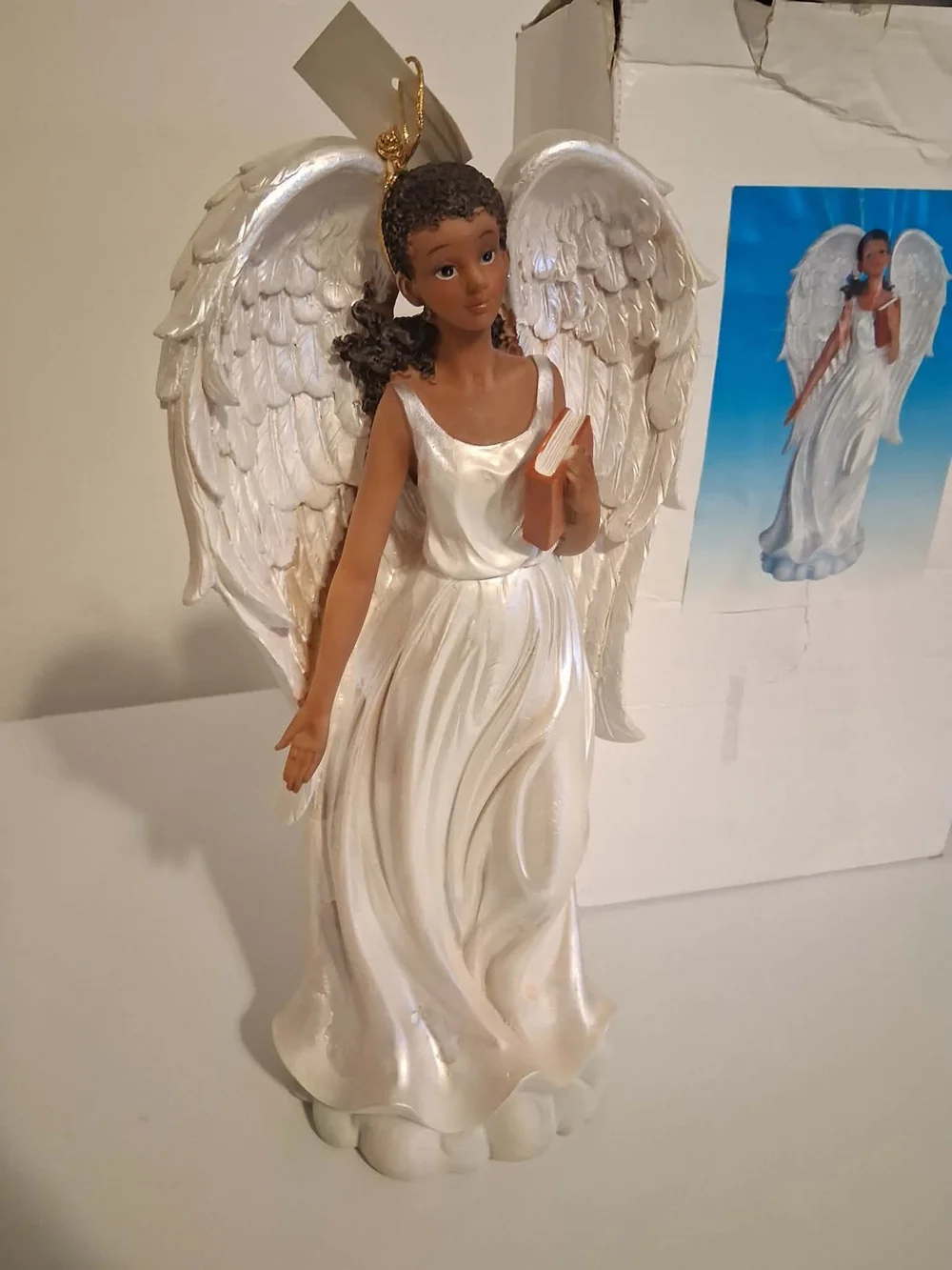 Pearl White Angel Figurine Home Décor - Unknown Brand